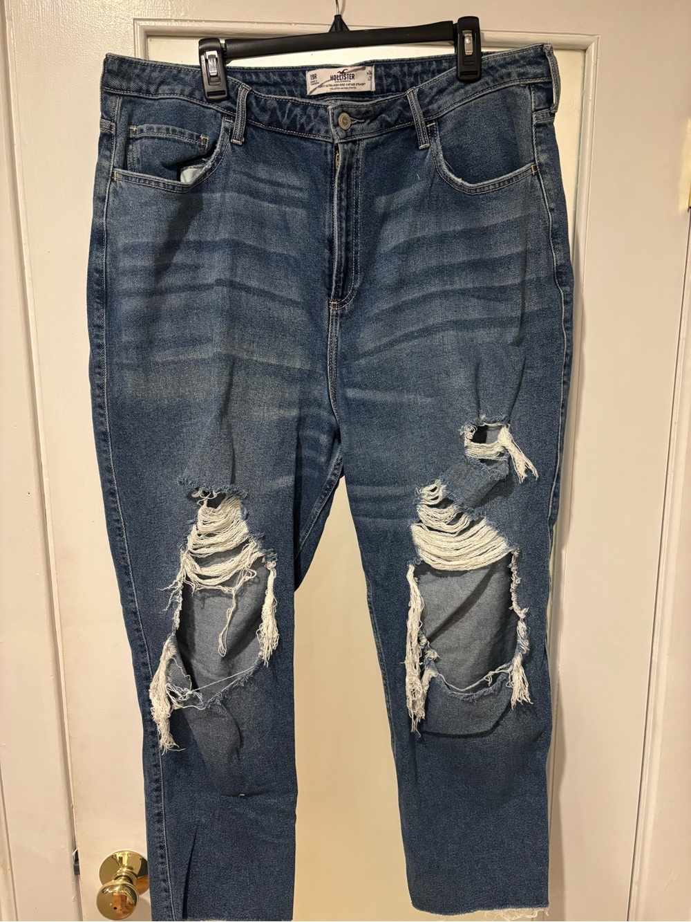 Hollister Distressed Blue Relaxed Women's Jeans